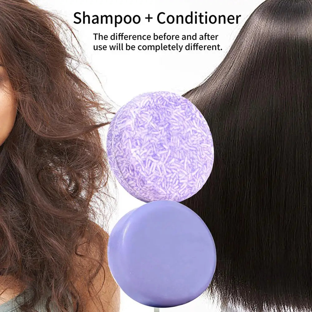 Blueberry Shampoo & Conditioner Bundle Bar for Hair Thinning Frizz, Blueberry Solid Shampoo & Conditioner Strengthen Hair Care