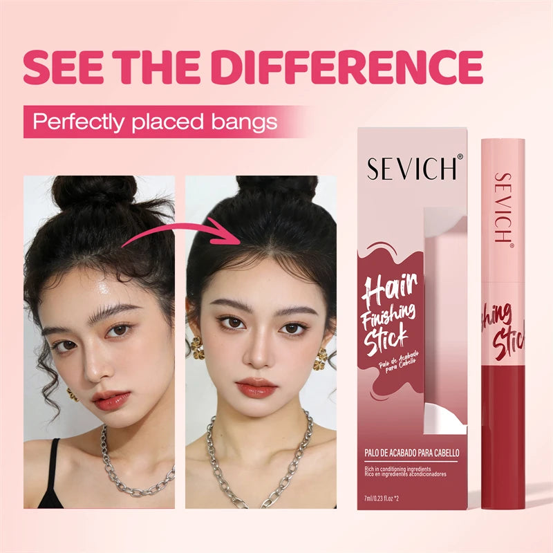 Sevich Portable Broken Hair Styling Gel Double-heade Hair Wax Stick Mascara Brush Not Greasy Hair Finishing Cream Hair Pomade