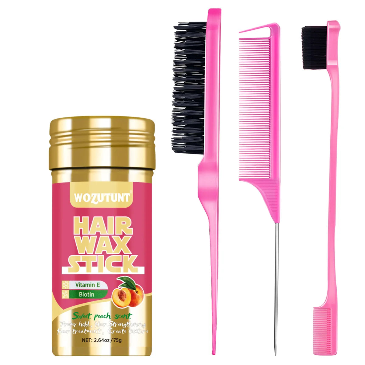 Styling Wax Stick Natural Non-greasy Finishing Hair Pomade for All Type Frizzy and Flyaway Hair Create Texture Solid Wax Product