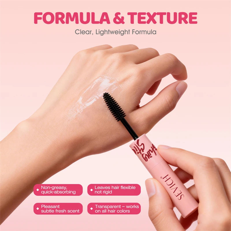 Sevich Portable Broken Hair Styling Gel Double-heade Hair Wax Stick Mascara Brush Not Greasy Hair Finishing Cream Hair Pomade