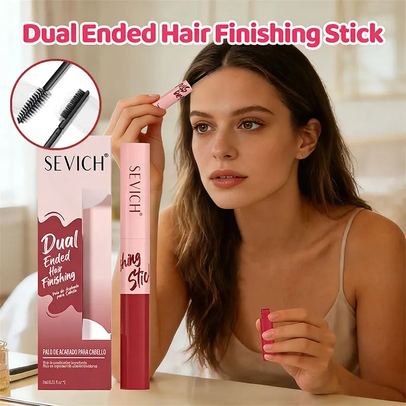 Sevich Portable Broken Hair Styling Gel Double-heade Hair Wax Stick Mascara Brush Not Greasy Hair Finishing Cream Hair Pomade