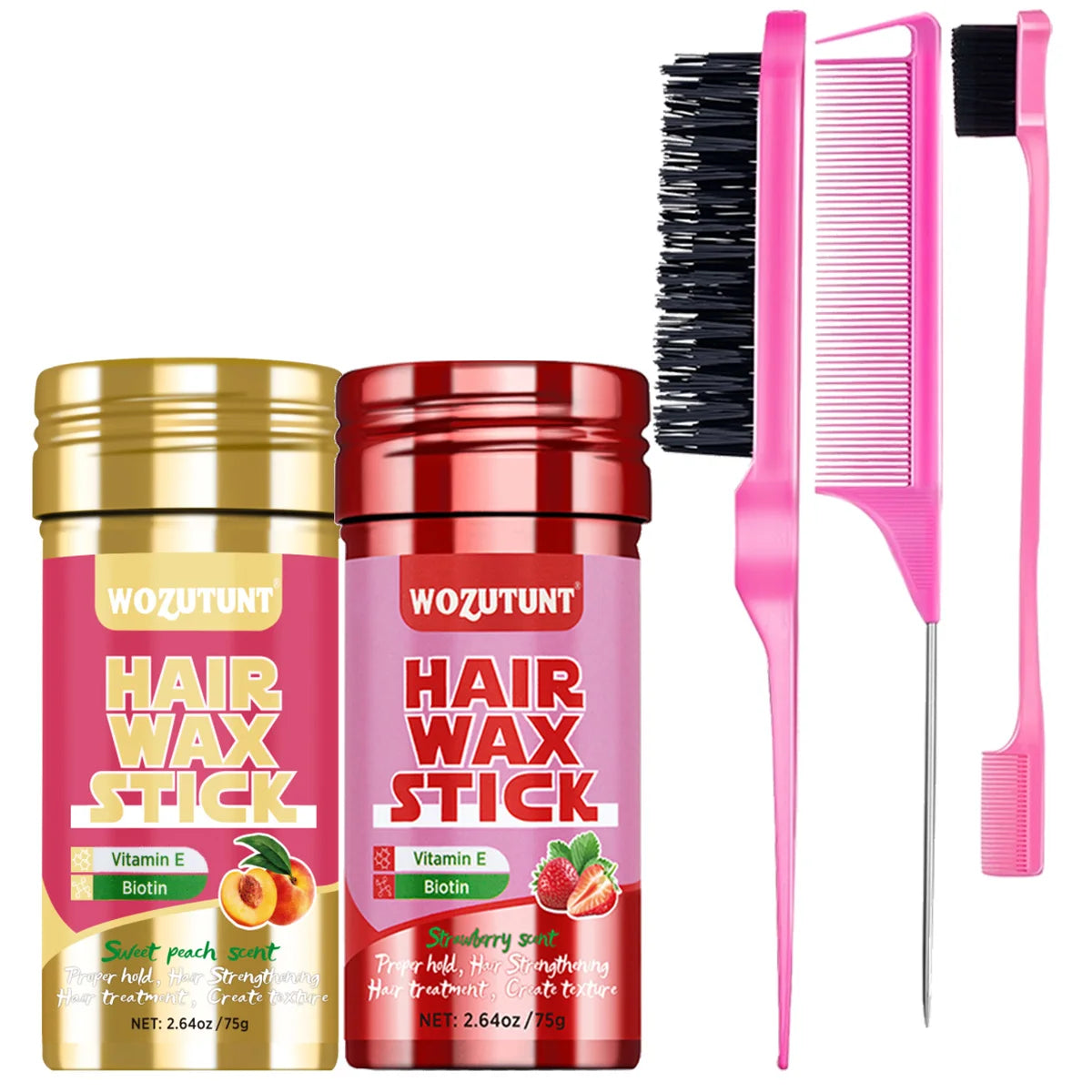 Styling Wax Stick Natural Non-greasy Finishing Hair Pomade for All Type Frizzy and Flyaway Hair Create Texture Solid Wax Product